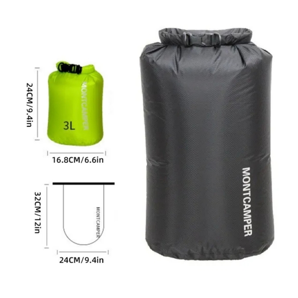3L waterproof nylon outdoor Travel dry storage camping bag brand new in black - Picture 8 of 10